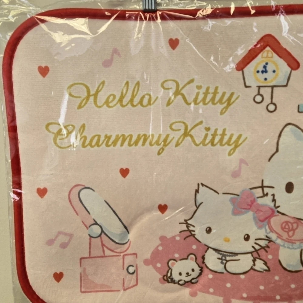 Sanrio Hello Kitty and Charmmy Kitty Floor Mat Rug Pink Red